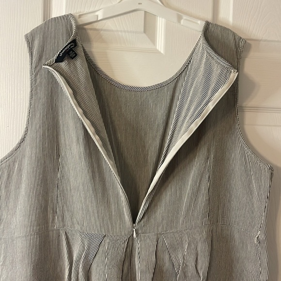 EUC Sharagano Navy Striped Dress size 24W #16 - Picture 5 of 6